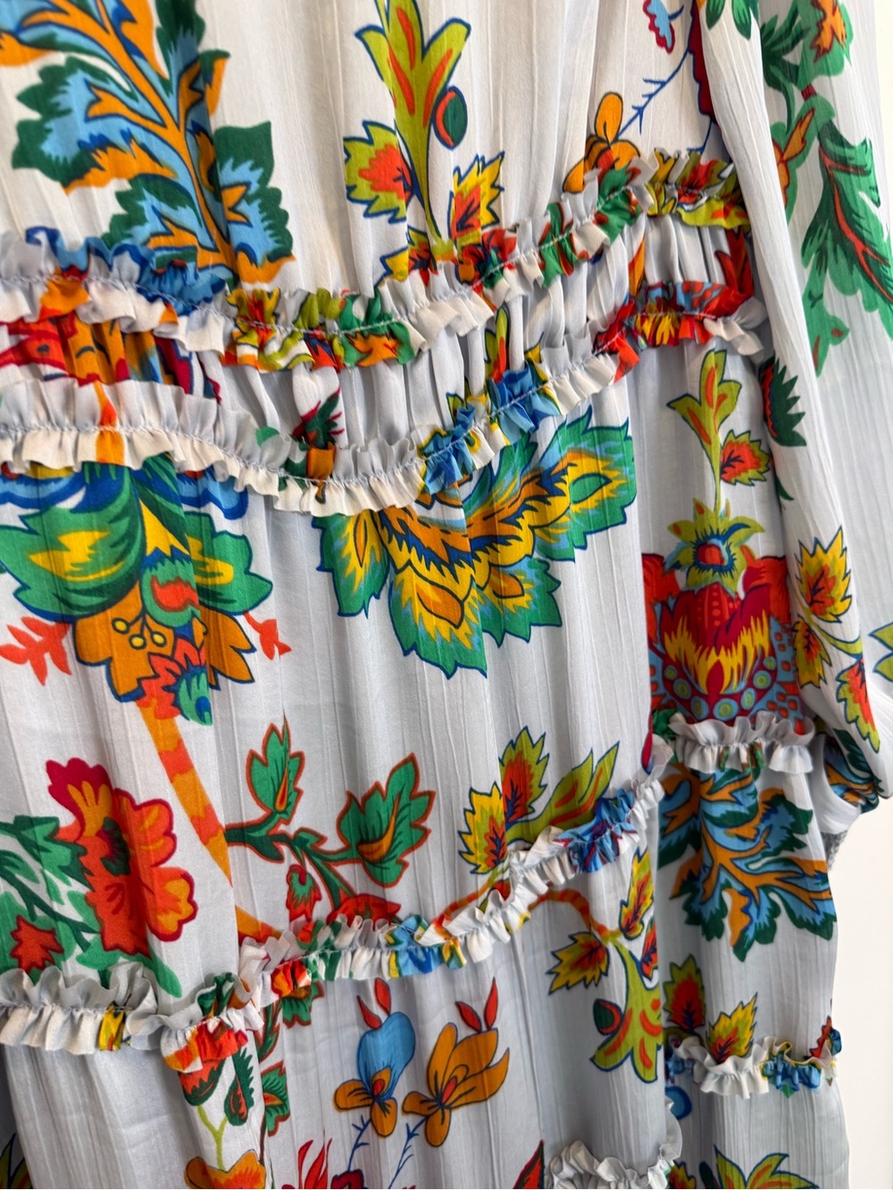 NWT Chelsea and Violet Floral Tiered Maxi Dress in Light Blue - Picture 5 of 9